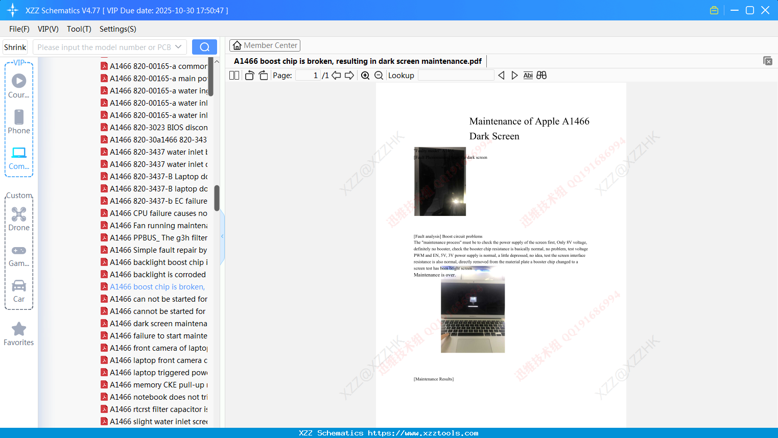 Laptop Apple A1466 Boost Chip Is Broken, Resulting In Dark Screen Maintenance